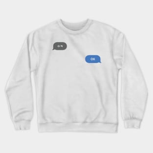 Korean Slang Chat Word ㅇㅋ Meanings - OK Crewneck Sweatshirt